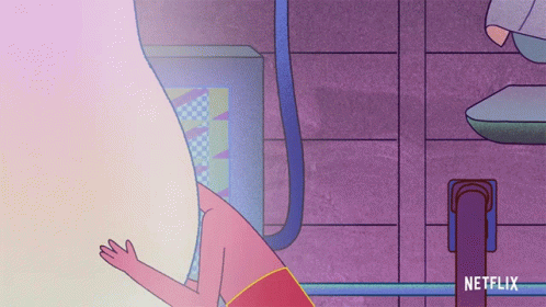 A Cartoon Of A Person With A Netflix Logo On The Bottom GIF