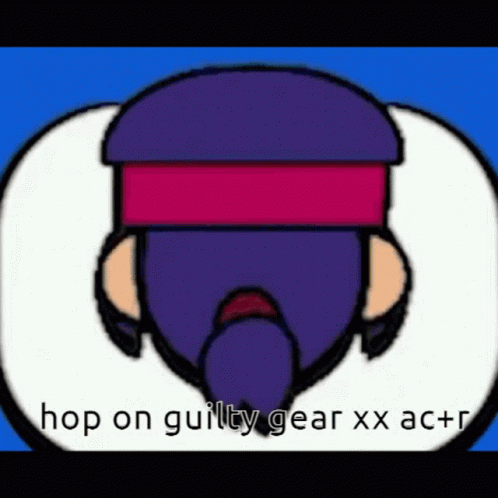A Cartoon Of A Person With A Purple Hat And A Red Band Around Their Eyes . GIF