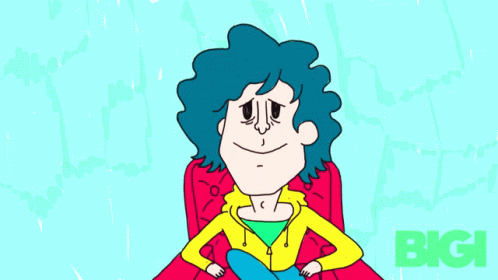 A Cartoon Of A Person With Bigi Written On The Bottom Right GIF
