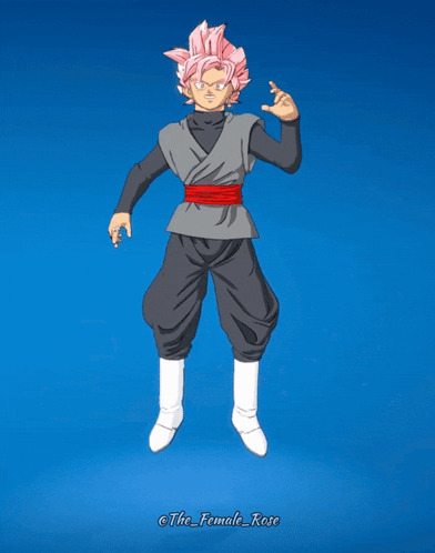A Cartoon Of A Person With Pink Hair And The Name The_female_rose On The Bottom GIF