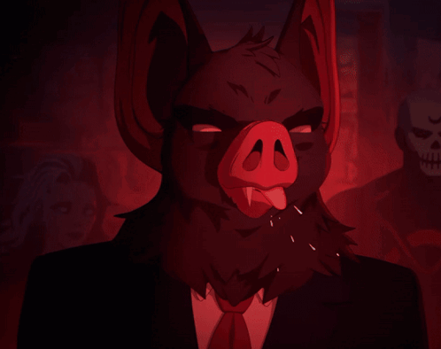 A Cartoon Of A Pig In A Suit And Tie Says Sonar [ Fart Sound ] Bull *** GIF