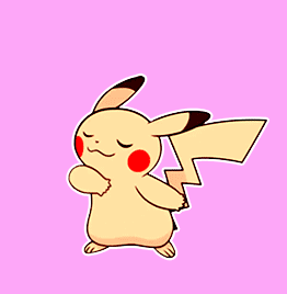 a cartoon of a pikachu with the words take a bow