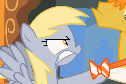 A Cartoon Of A Pony With A Bow Tie On Her Neck GIF