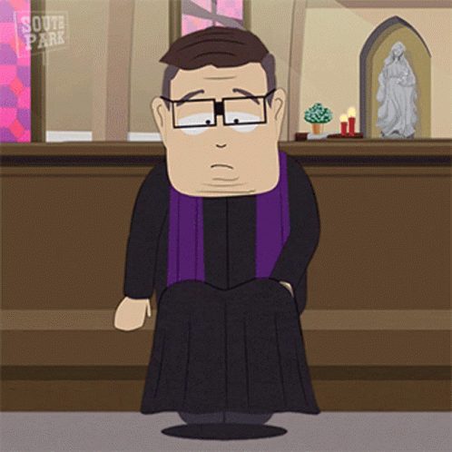 A Cartoon Of A Priest From South Park GIF