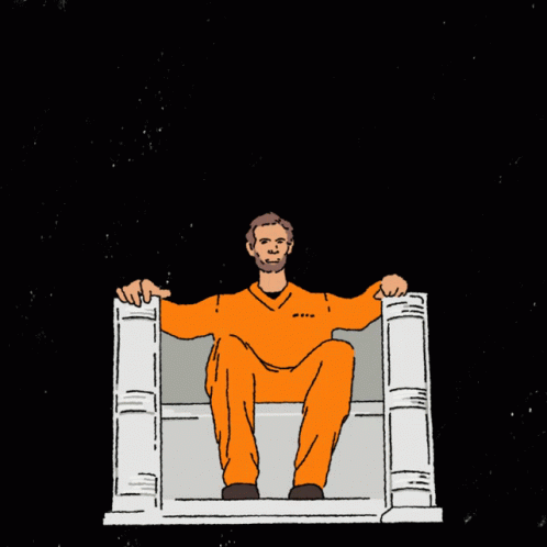 A Cartoon Of A Prisoner With The Words Finish The Job Abolish Slavery End Involuntary Servitude Below Him GIF