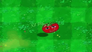 A Cartoon Of A Purple Explosion In A Plants Vs Zombies Game . GIF