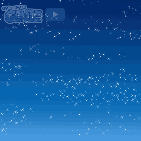 A Cartoon Of A Reindeer With The Words Christopher 'S Genie On The Bottom GIF