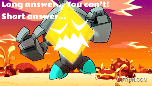 A Cartoon Of A Robot With The Words Long Answer You Can 'T Short Answer On The Bottom GIF