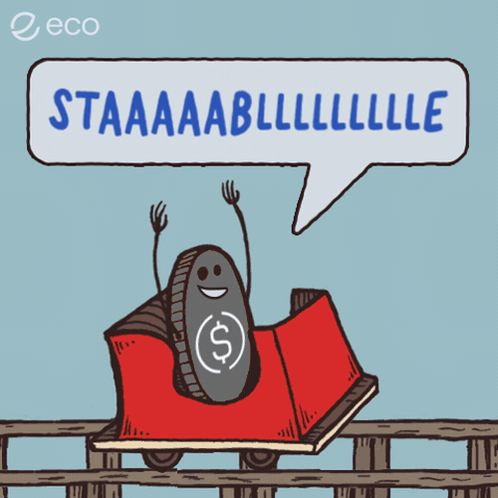 Cartoon Roller Coaster With Dollar Sign GIF