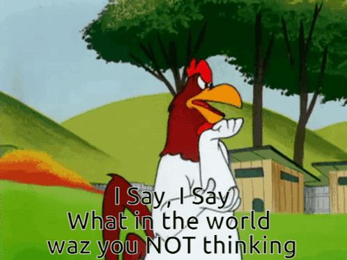 Rooster Say What In The World GIF