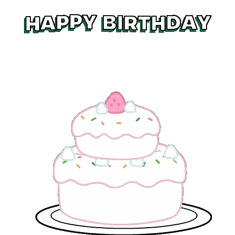a cartoon of a shark on top of a birthday cake