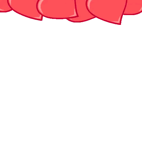 a cartoon of a shark surrounded by hearts with a heart in the middle