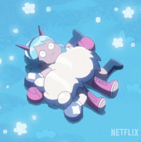 A Cartoon Of A Sheep With The Words " I 'M Gonna Barf " On The Bottom GIF