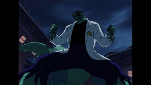 A Cartoon Of A Snake In A Lab Coat With Its Tongue Hanging Out GIF