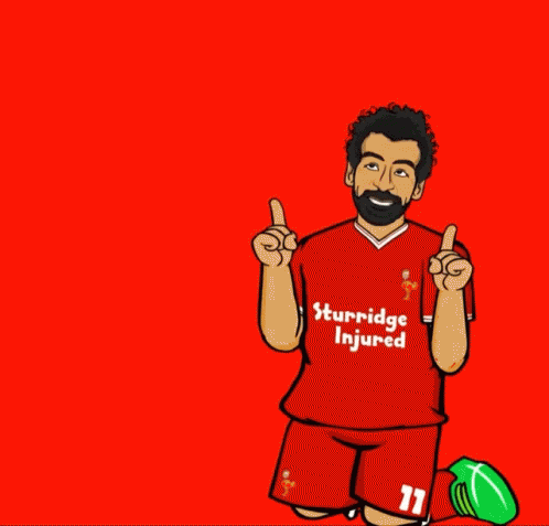 A Cartoon Of A Soccer Player Wearing A Shirt That Says Sturridge Injured On It GIF