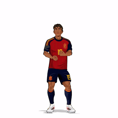 A Cartoon Of A Soccer Player With The Number 19 GIF