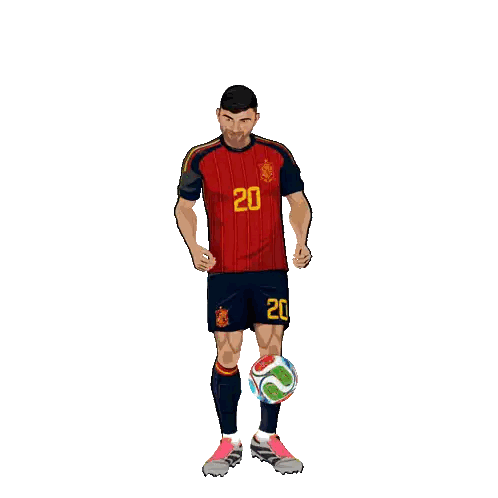 a cartoon of a soccer player with the number 20 on his shirt