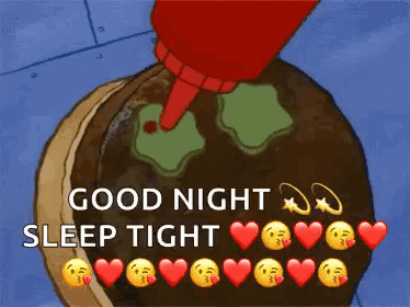 A Cartoon Of A Spongebob Squarepants Character Saying Good Night Sleep Tight GIF
