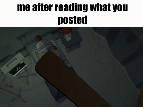 A Cartoon Of A Spray Can Laying In A Hospital Bed With The Caption Me After Reading What You Posted GIF