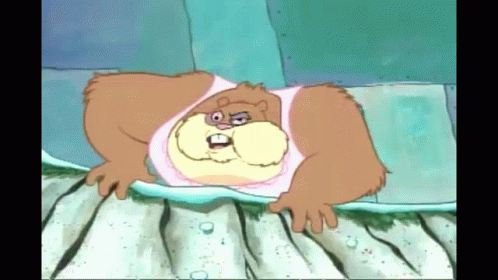 Cartoon Squirrel In Pink Tank Top GIF