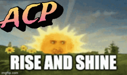 A Cartoon Of A Sun With The Words Rise And Shine Below It GIF