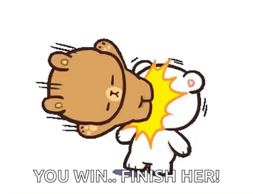 Teddy Bear Hitting Another Teddy Bear GIF