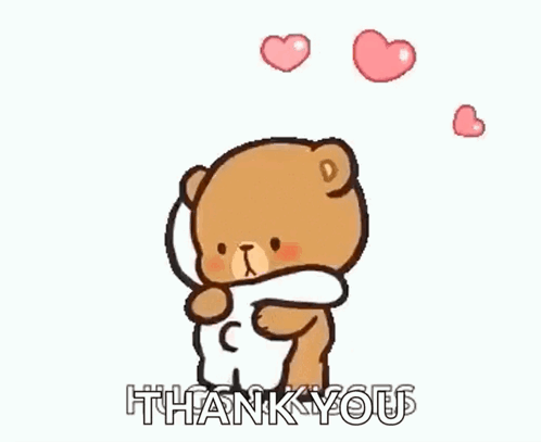 A Cartoon Of A Teddy Bear Hugging Another Teddy Bear With Hearts Coming Out Of Their Heads . GIF