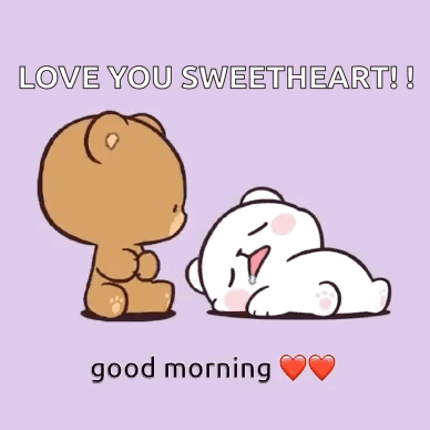 A Cartoon Of A Teddy Bear Kissing Another Teddy Bear . GIF