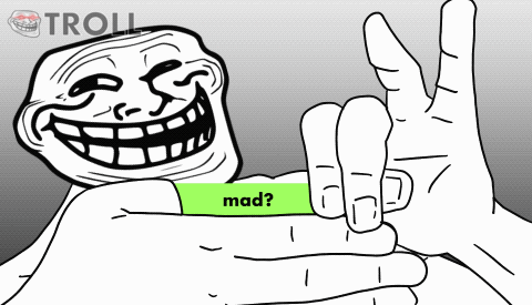 Troll Holding Green Mad Item GIF