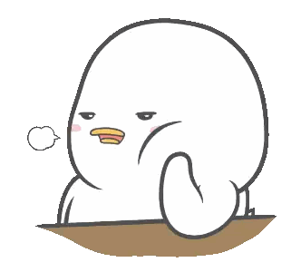 a cartoon of a white duck with a yellow beak