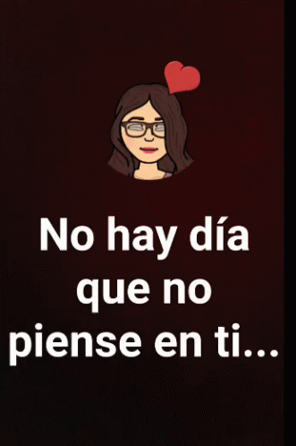 A Cartoon Of A Woman Holding A Heart And The Words " Siempre Pienso En Algo Para Enamorarte Mas " GIF