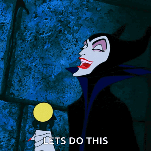 A Cartoon Of A Woman Holding A Yellow Object With The Words Let 'S Do This Behind Her GIF