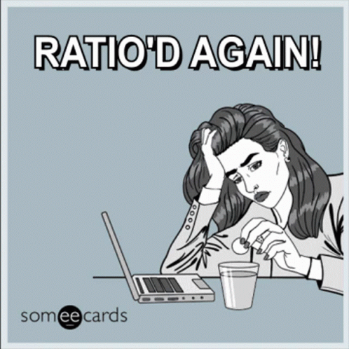 A Cartoon Of A Woman Looking At A Laptop With The Words Ratio 'D Again Written On The Bottom GIF