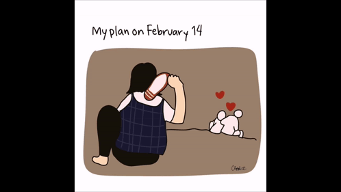 Cartoon Woman Looking At Teddy Bear February 14 GIF