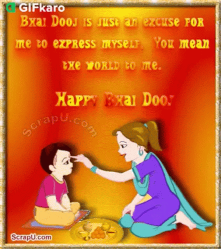 A Cartoon Of A Woman Putting Something On A Little Boy 'S Nose GIF
