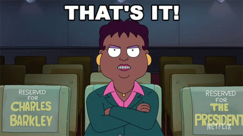 a cartoon of a woman sitting in a theatre with reserved seats for charles barkley