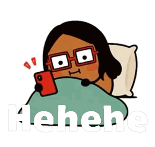 A Cartoon Of A Woman Wearing Glasses And Holding A Cell Phone . GIF