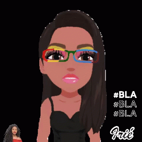 Cartoon Woman With Glasses #Bla Bla Bla GIF