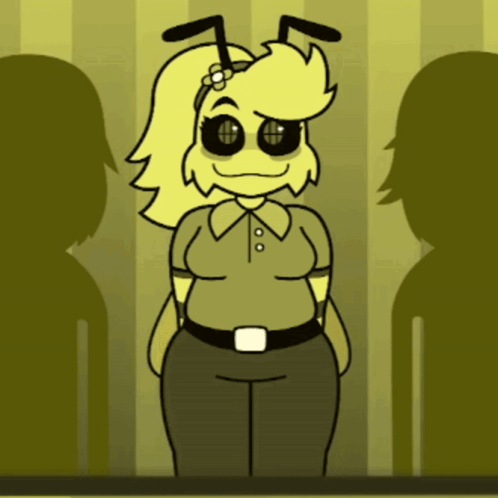 A Cartoon Of A Woman With A Flower On Her Head GIF