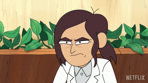 A Cartoon Of A Woman With A Netflix Logo On The Bottom Right GIF