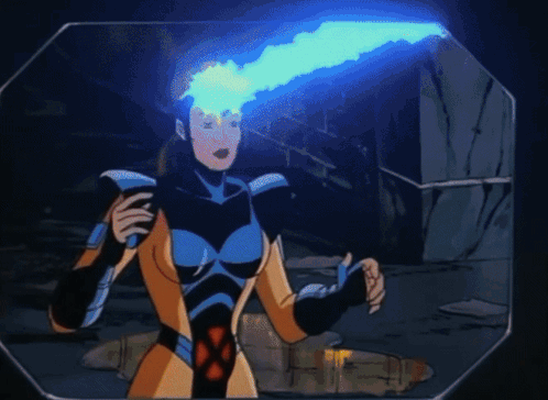 A Cartoon Of A Woman With A Torch On Her Head GIF