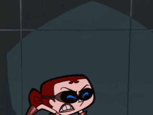 A Cartoon Of A Woman With Her Mouth Wide Open GIF