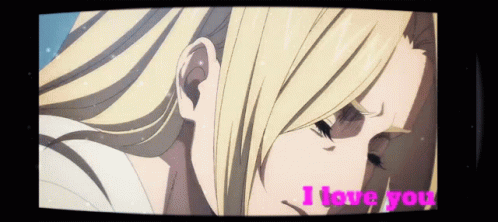 A Cartoon Of A Woman With The Words " I Love You " On The Bottom Right GIF