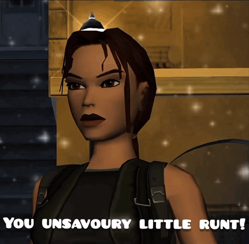 Cartoon Woman Saying You Unsavoury Little Runt GIF