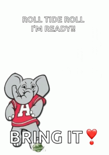 A Cartoon Of An Elephant Wearing A Red Shirt With The Letter A On It . GIF