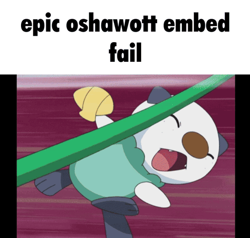 A Cartoon Of An Otter With The Words Epic Oswawott Embed Fail GIF
