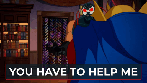 A Cartoon Of Bane And Doctor Strange With The Words It 'S An Emergency Ok Below Them GIF