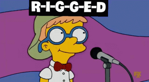 A Cartoon Of Bart Simpson Singing Into A Microphone With R-I-G-G-E-D Written Above Him GIF