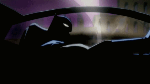 A Cartoon Of Batman In A Dark Room GIF