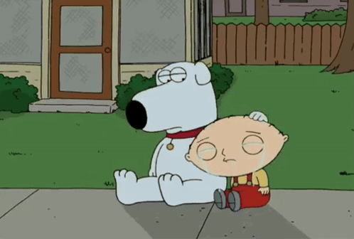 Brian And Stewie Sitting Side By Side GIF